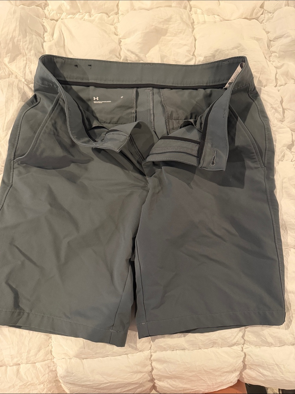 Men's Gray performance shorts